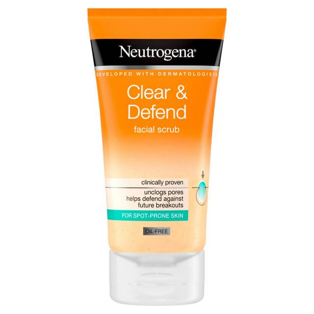 Neutrogena® Clear & Defend Facial Scrub 150ml Acne & problem skin Superdrug   