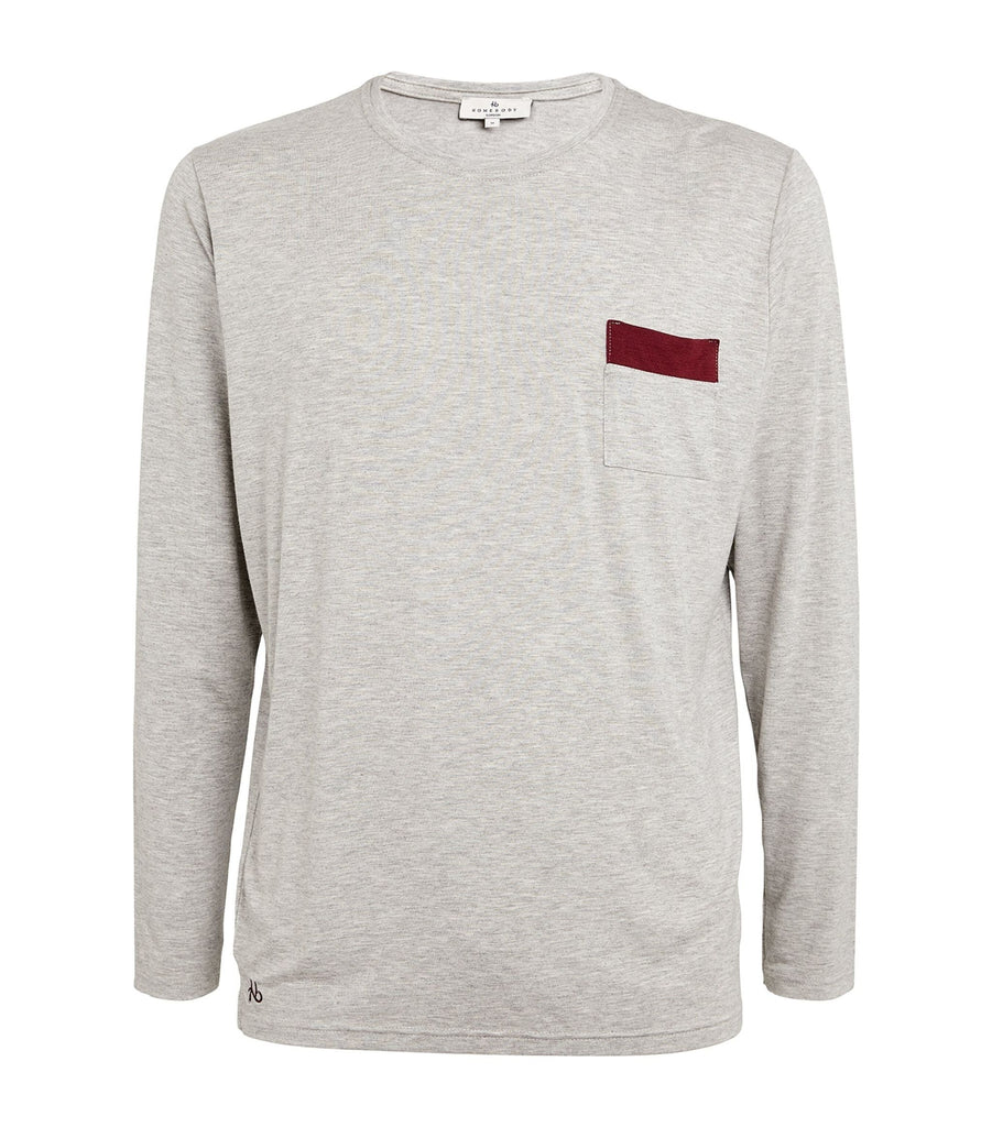 Long-Sleeved Contrast T-Shirt