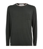 Paisley-Trim Long-Sleeved T-shirt GOODS Harrods   