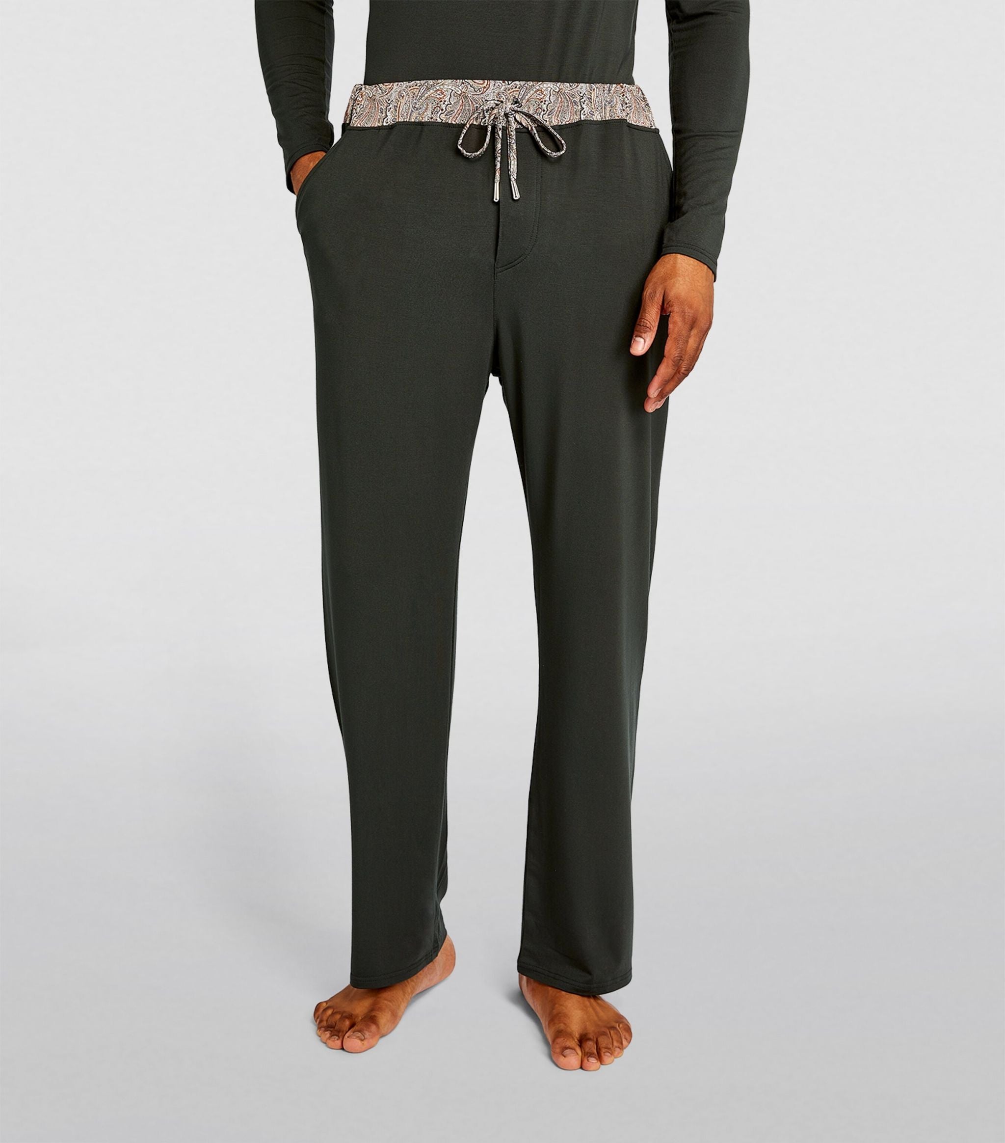 Paisley-Trim Trousers GOODS Harrods   