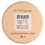 Maybelline Dream Matte Mousse Foundation 021 Nude All Sainsburys   