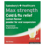 Sainsbury's Max Flu Relief Powder, Lemon x10 - McGrocer