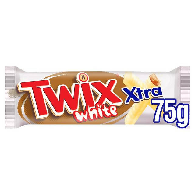 Twix Xtra White Chocolate Biscuit Twin Bars 75g