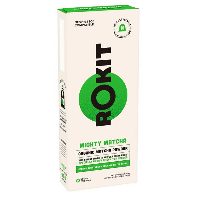 Rokit Pods Organic Matcha Green Tea Nespresso Compatible Pods