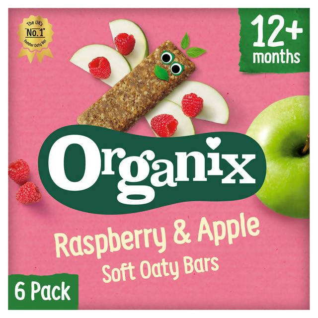 Organix Raspberry & Apple Soft Oaty Bars 6x30g GOODS Sainsburys   