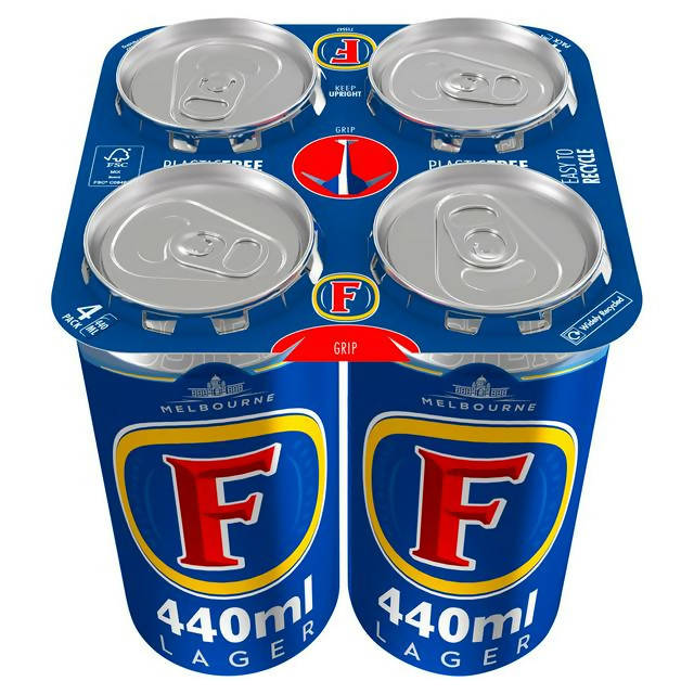 Foster's Lager Beer Cans 4 x 440ml - McGrocer