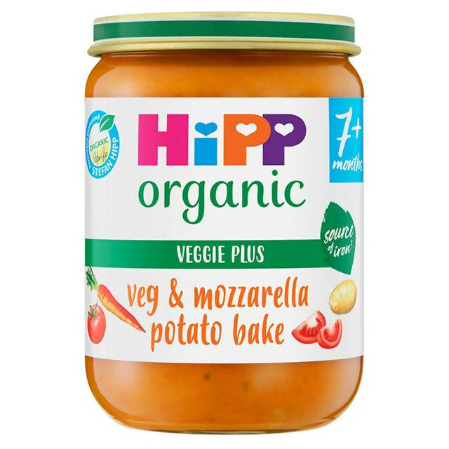 Hipp Organic Veg & Mozzarella Potato Bake Baby Food Jar 7+ Months 190g baby meals Sainsburys   