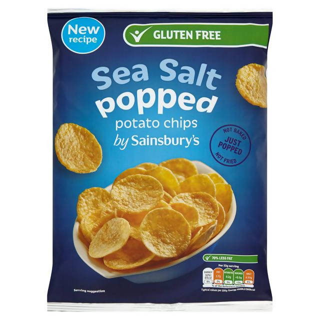 Sainsbury's Salted Popped Potato Chips 88g