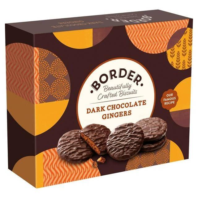 Border Beautifully Crafted Biscuits Dark Chocolate Gingers 255g