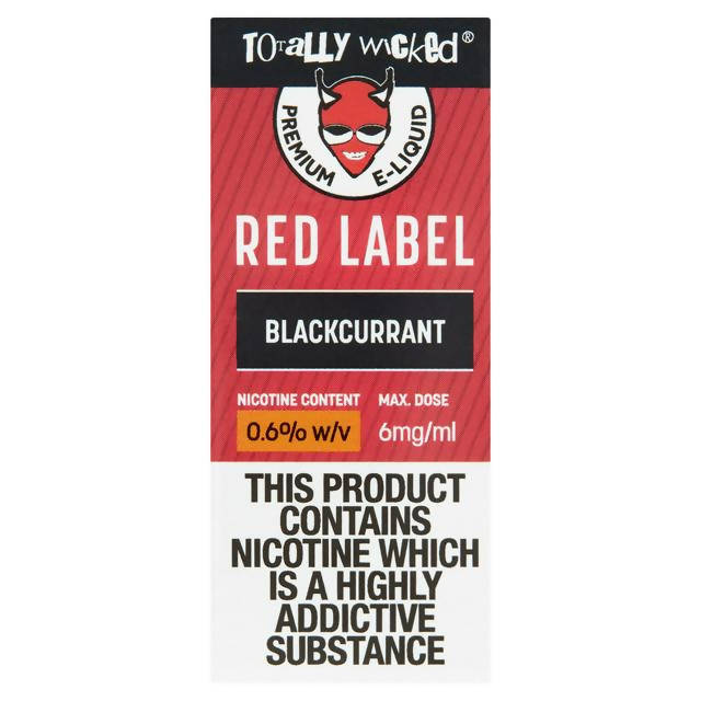 Totally Wicked Red Label Premium E-Liquid Blackcurrant 10ml (6mg)