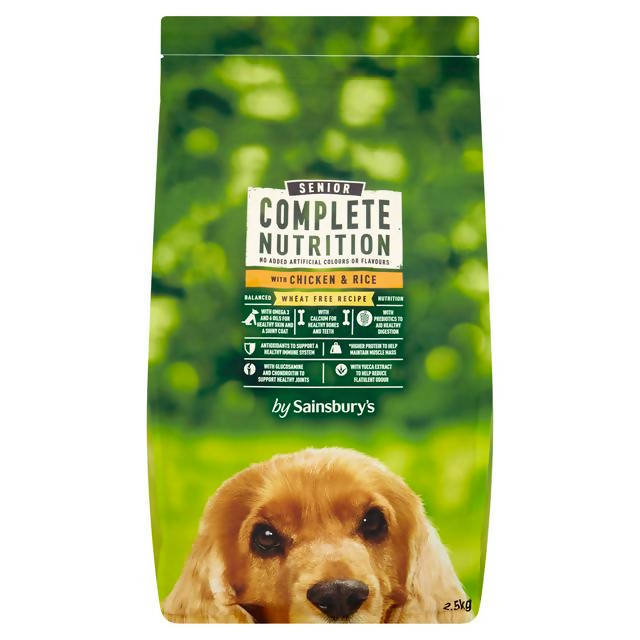 Sainsbury's Complete Nutrition Senior Dog Food with Chicken & Rice 2.5kg