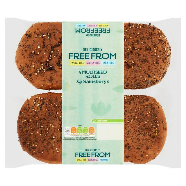 Sainsbury's Deliciously Free From Multiseed Round Rolls 300g