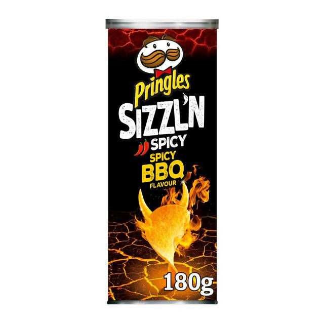 Pringles Sizzl'N Spicy BBQ Crisps 180g GOODS Sainsburys   