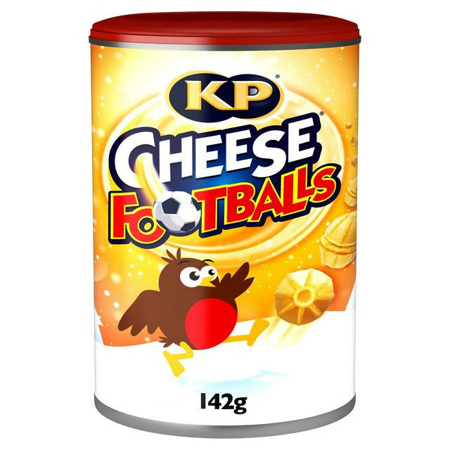 KP Cheese Footballs Tin 142g Sharing crisps Sainsburys   