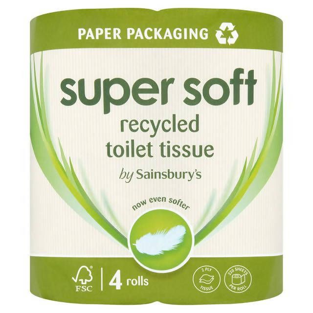 Sainsbury's Recycled Toilet Tissue x4 Rolls