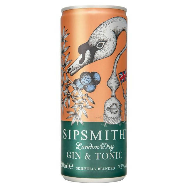 Sipsmith Gin & Tonic 250ml All spirits & liqueurs Sainsburys   