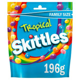 Skittles Tropical Sweets Family Size Pouch Bag 196g sweets Sainsburys   