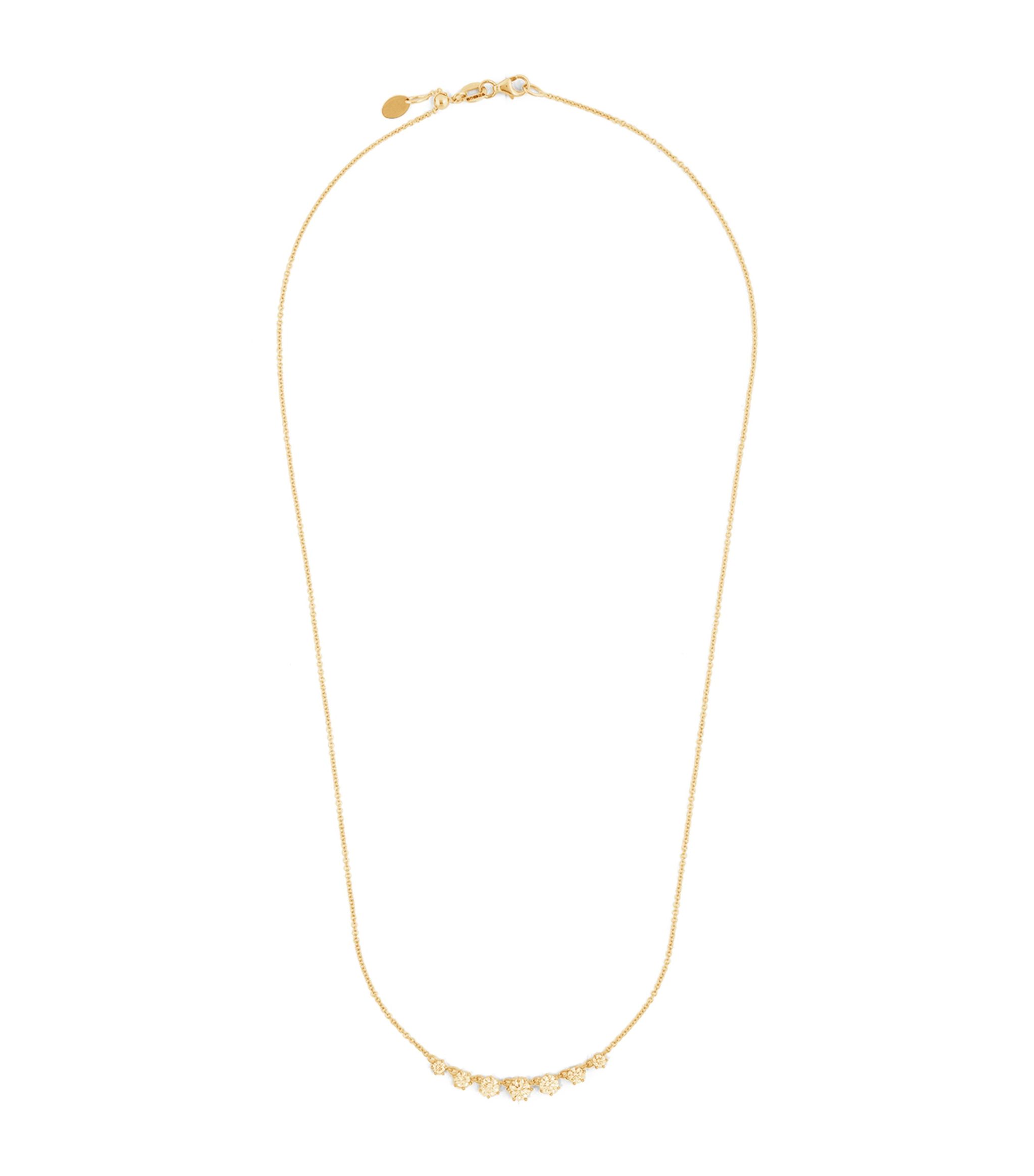 Small Yellow Gold and Diamond Penelope Necklace GOODS Harrods   