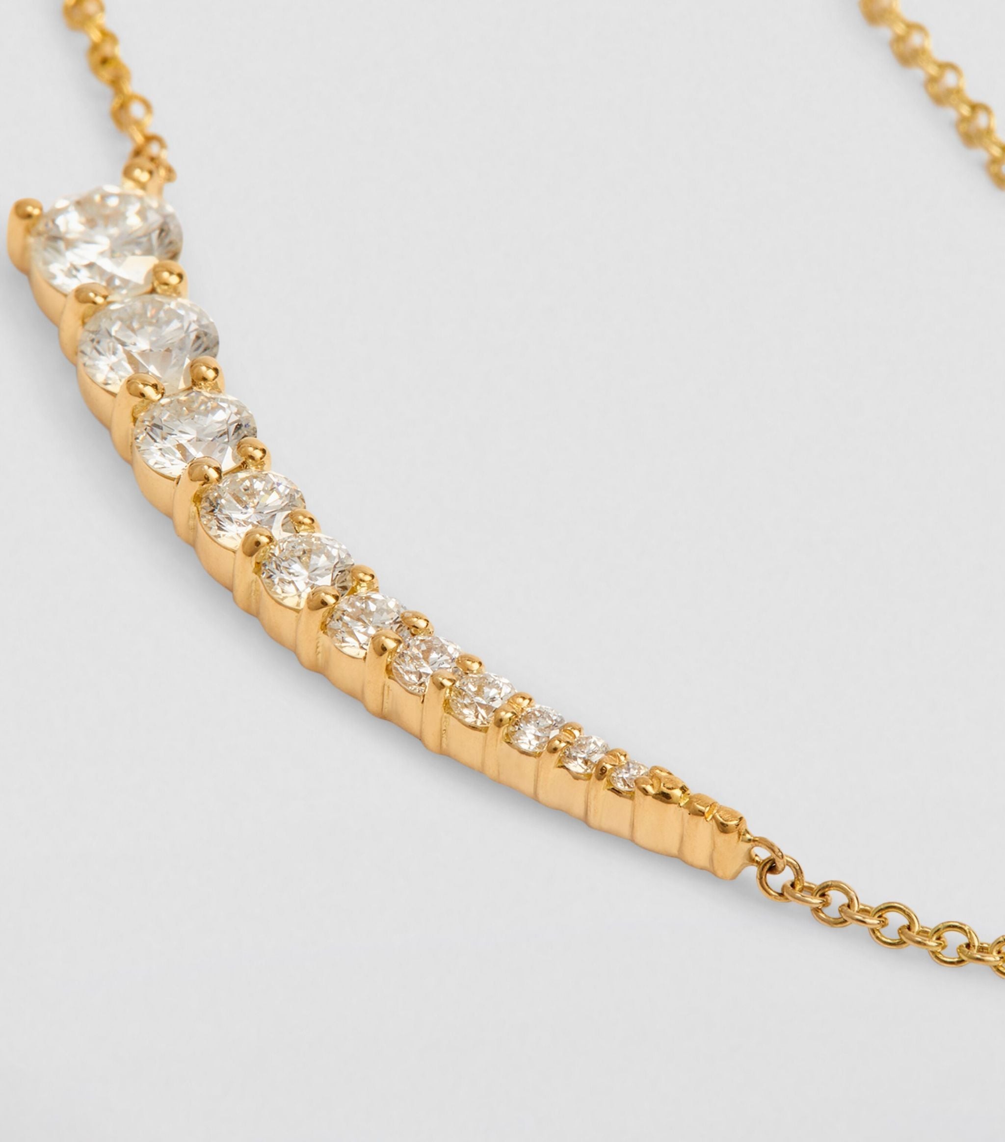 Yellow Gold and Diamond Celestial Lunado Pendant Necklace GOODS Harrods   