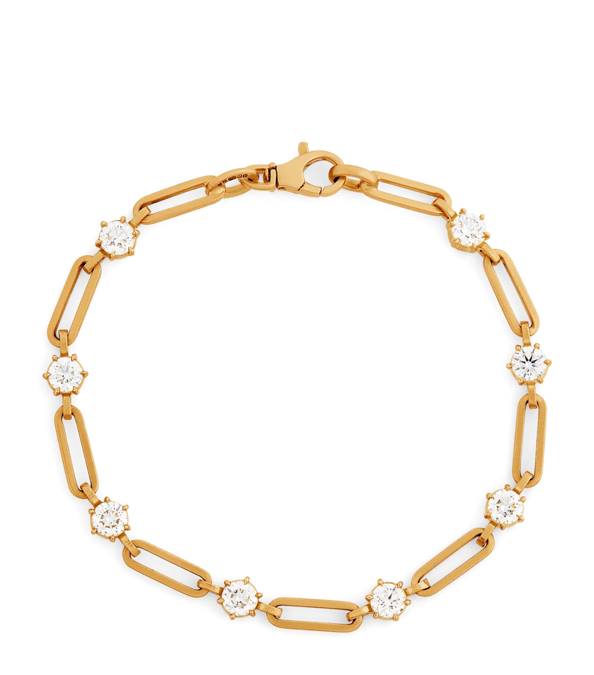 Yellow Gold and Diamond Phoebe Bracelet GOODS Harrods   