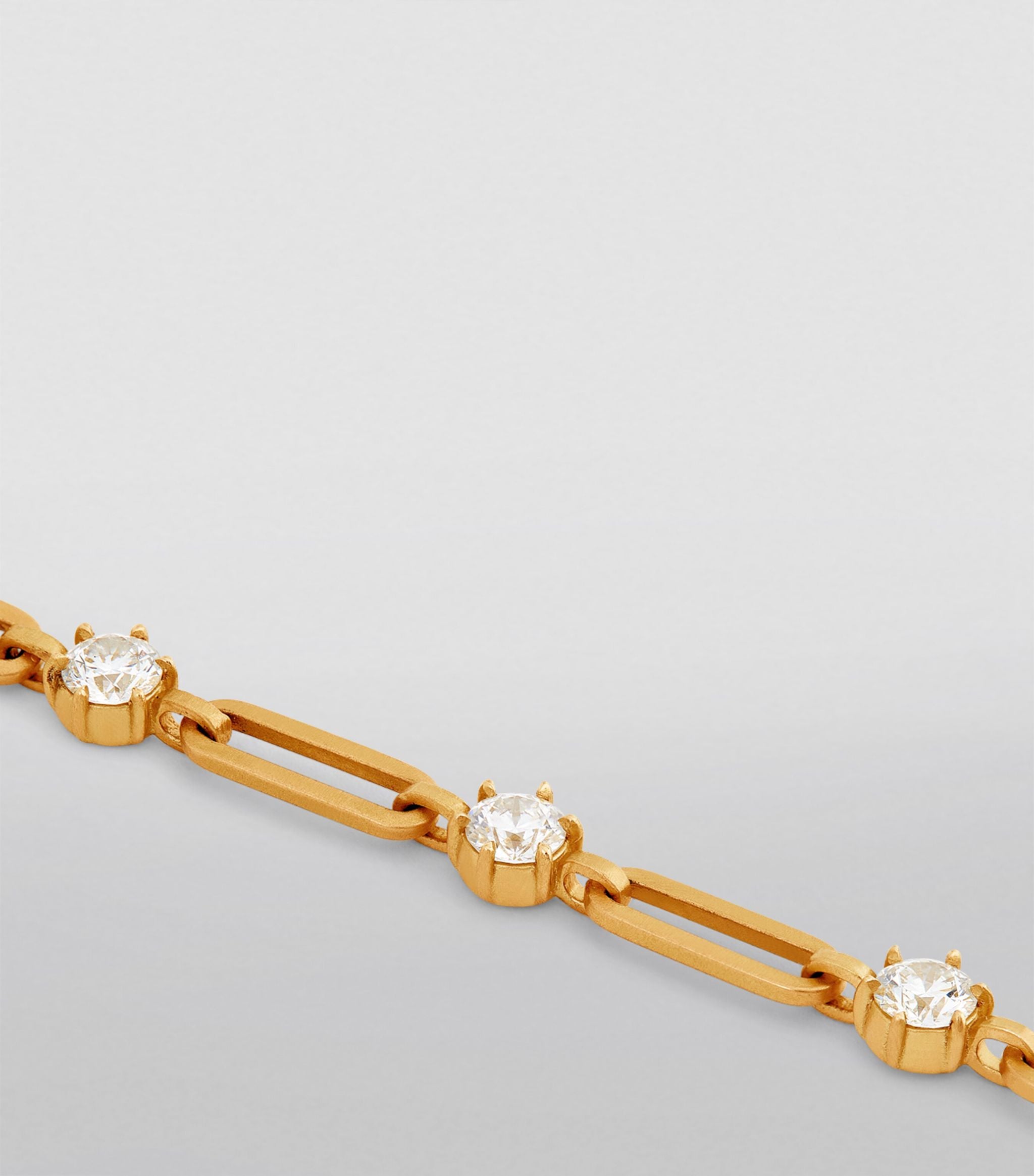 Yellow Gold and Diamond Phoebe Bracelet GOODS Harrods   