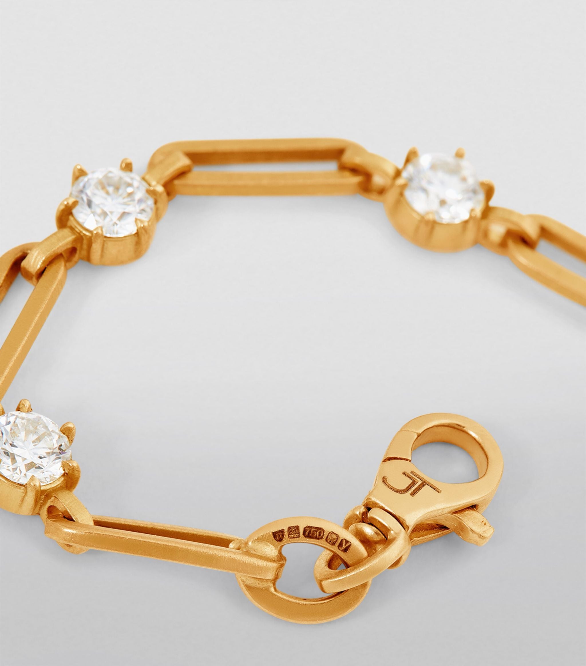 Yellow Gold and Diamond Phoebe Bracelet GOODS Harrods   