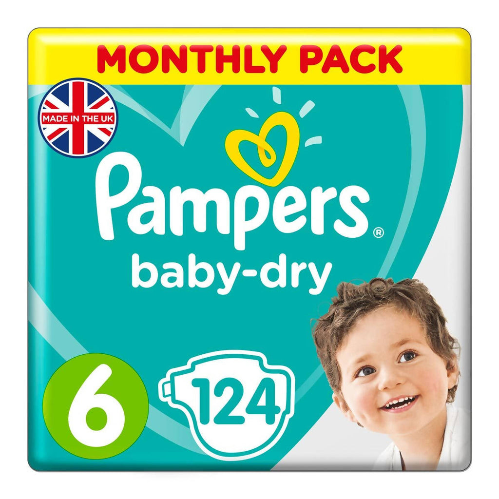 Pampers Baby Dry Size 6, 4 x 31 Pack