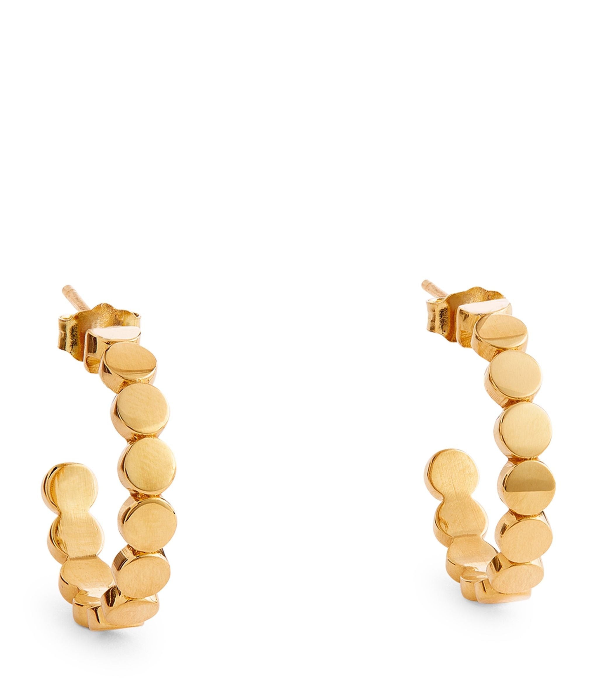 Yellow Gold Circle Link Hoop Earrings GOODS Harrods   