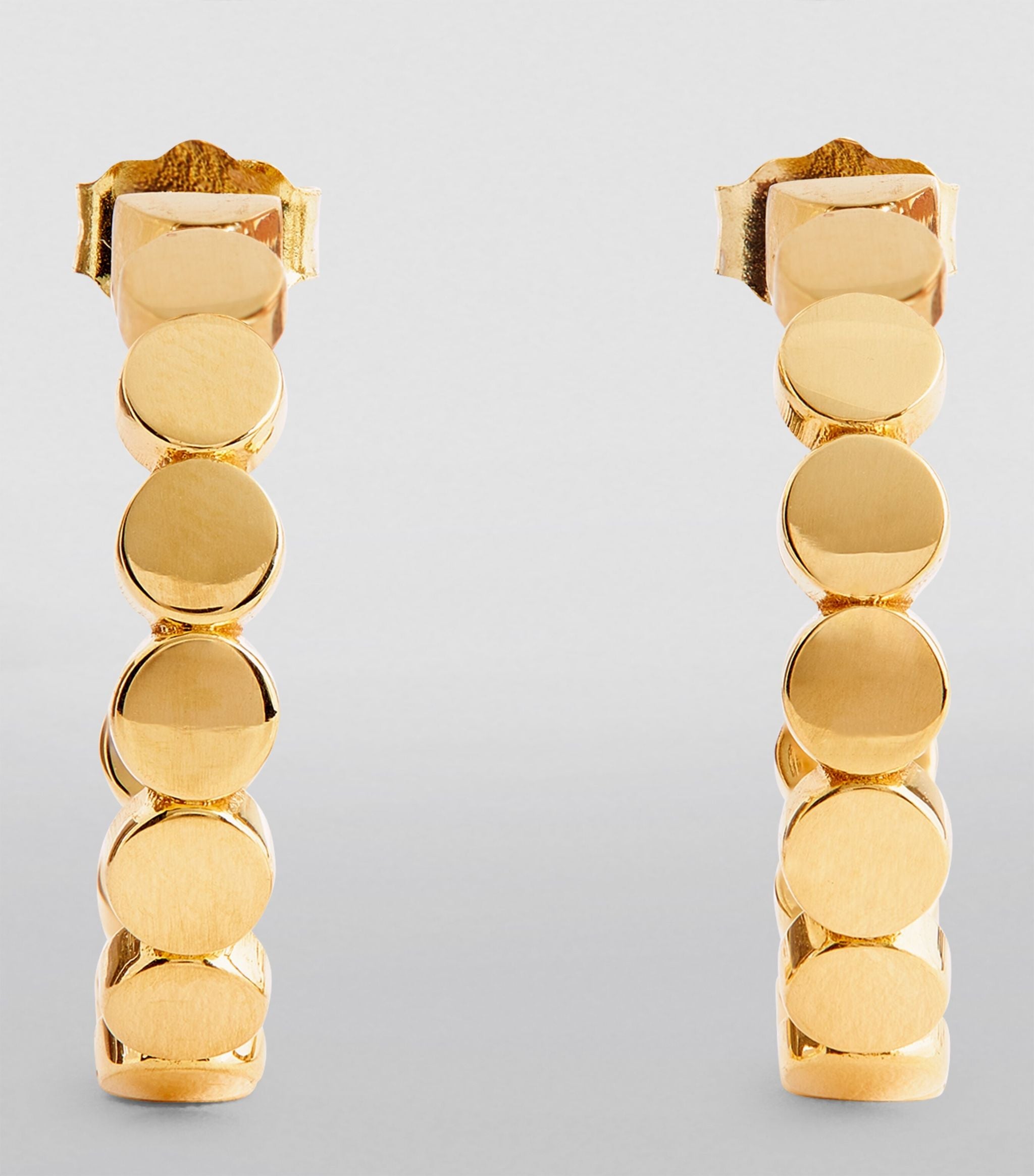 Yellow Gold Circle Link Hoop Earrings GOODS Harrods   