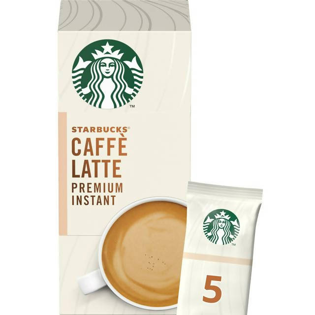 Starbucks Caffe Latte Premium Instant Coffee, 5x14g Sachets (70g)