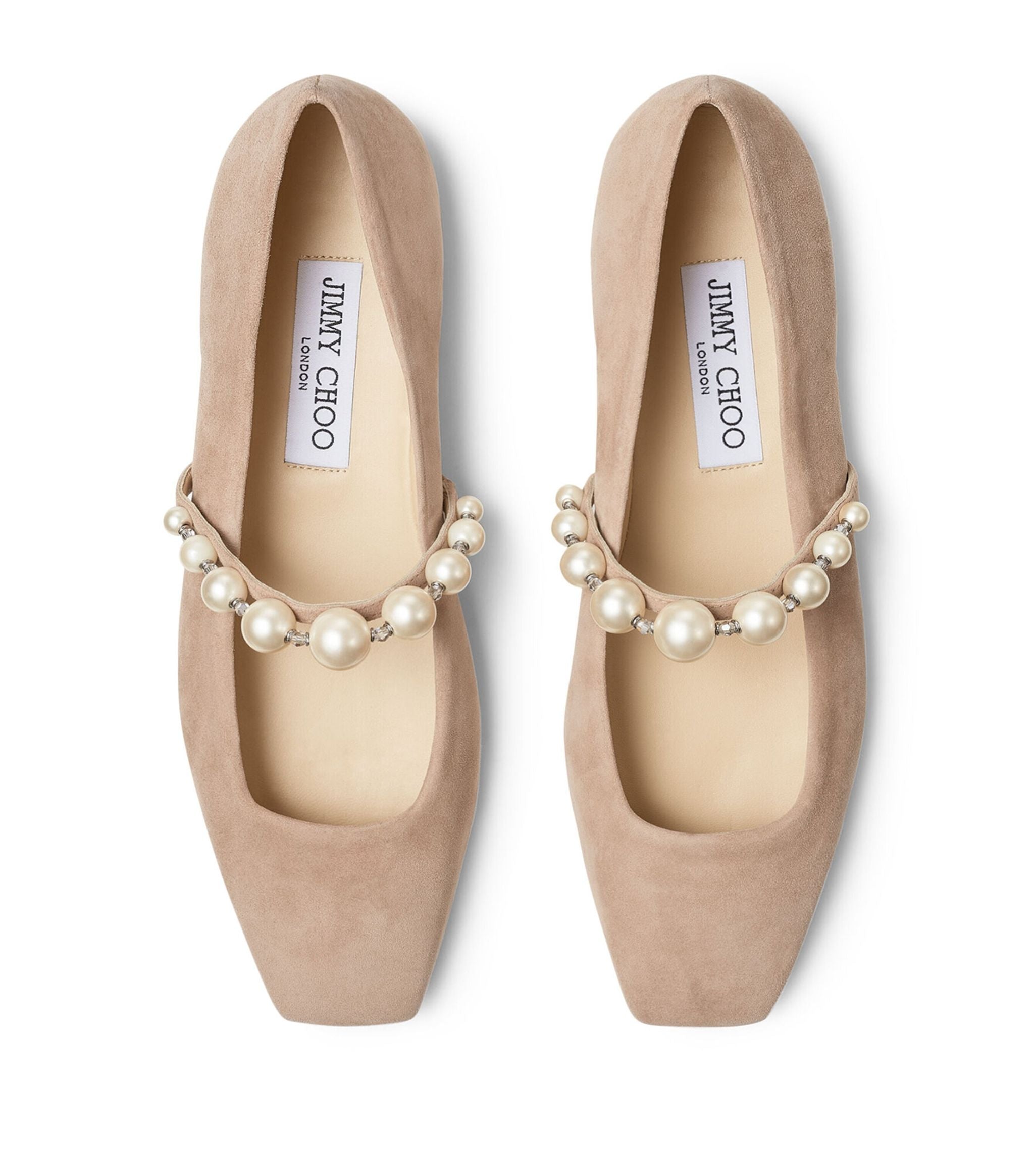 Ade Embellished Suede Ballerina Flats GOODS Harrods   