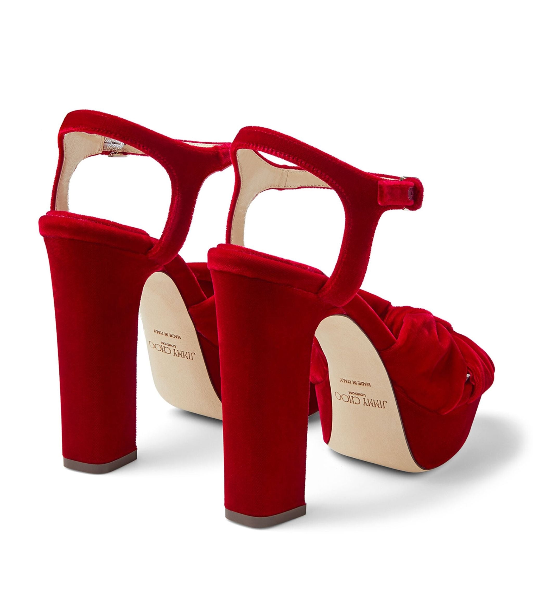 Heloise 120 Velvet Platform Sandals GOODS Harrods   