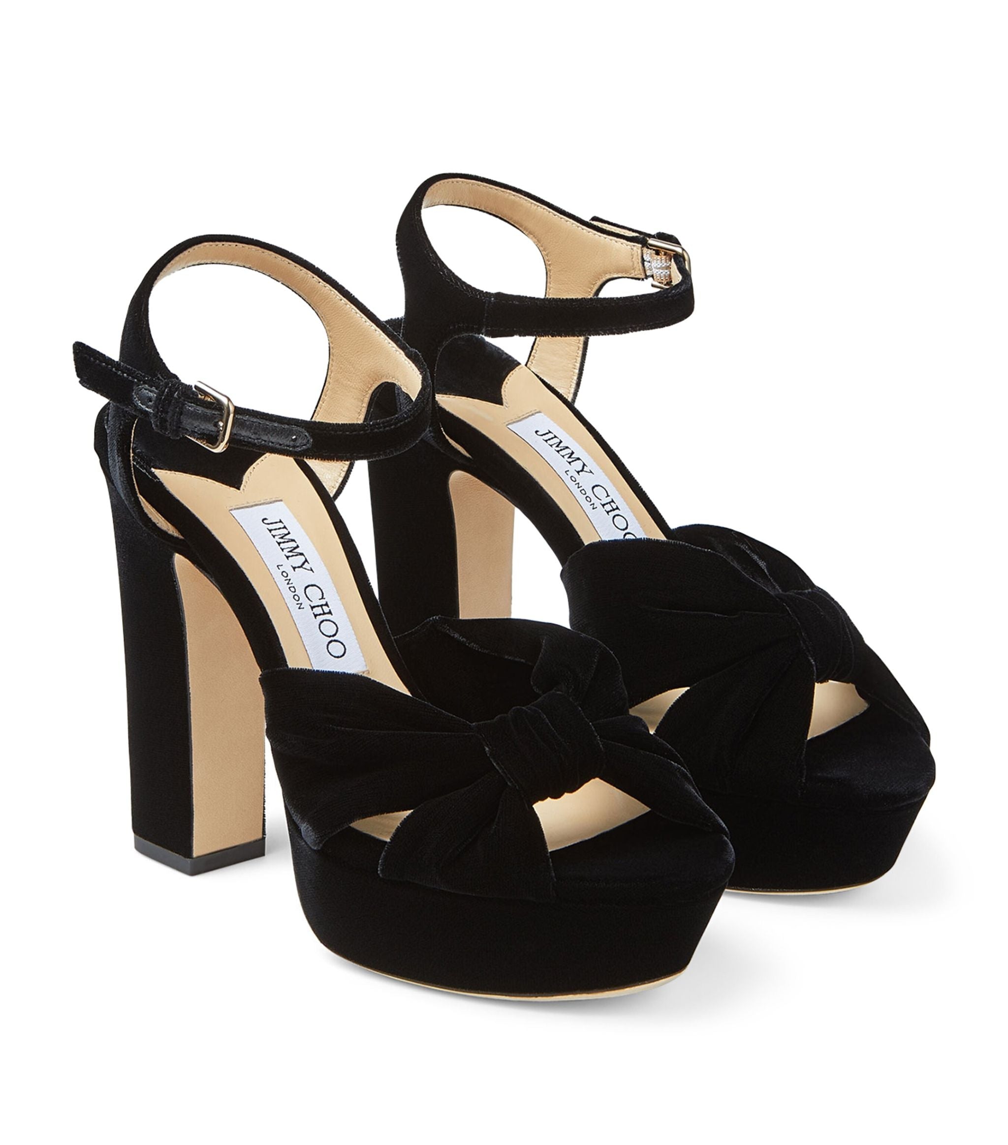 Heloise 120 Velvet Platform Sandals Miscellaneous Harrods   