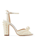 Sacaria 100 Pearl-Embellished Satin Sandals GOODS Harrods   