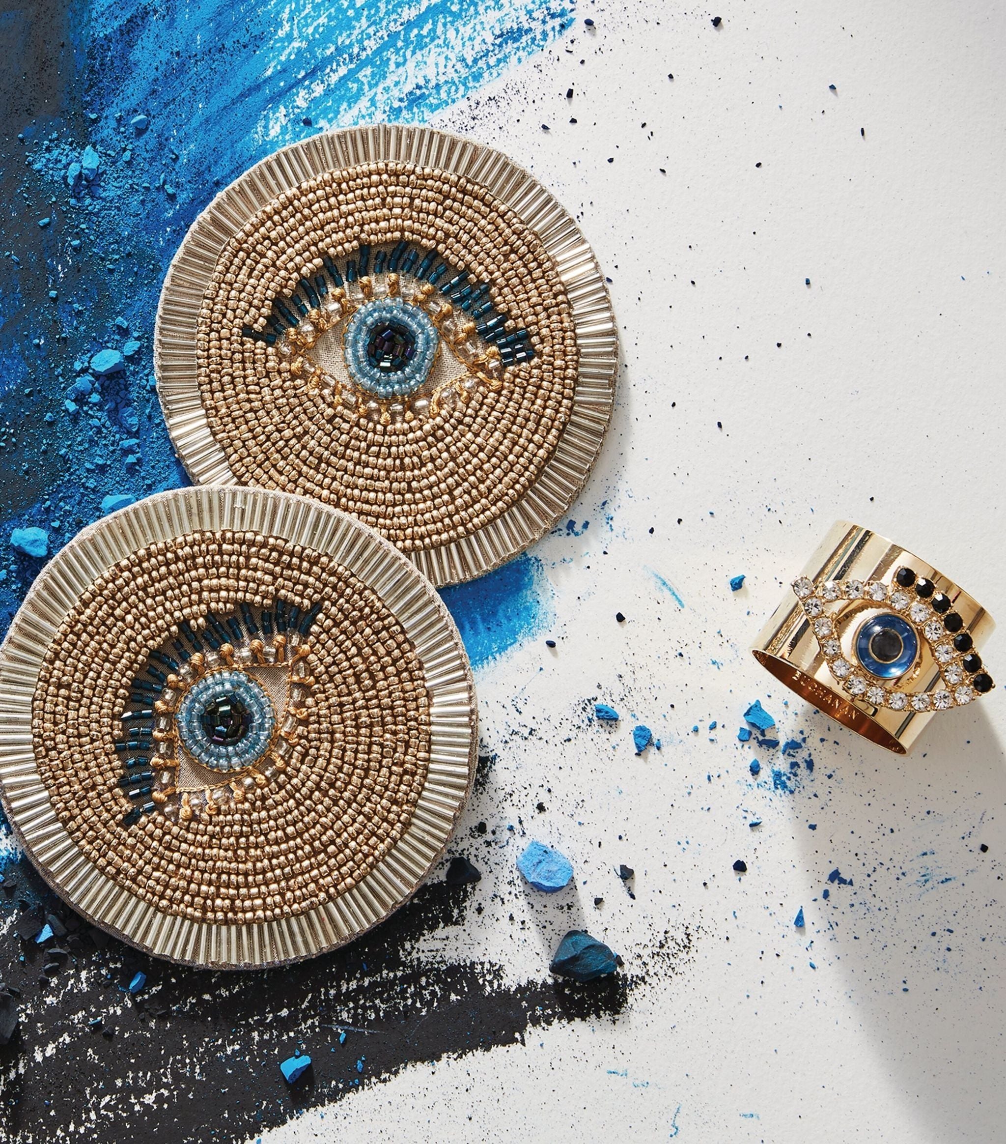 Evil Eye Napkin Rings (Set of 2) GOODS Harrods   