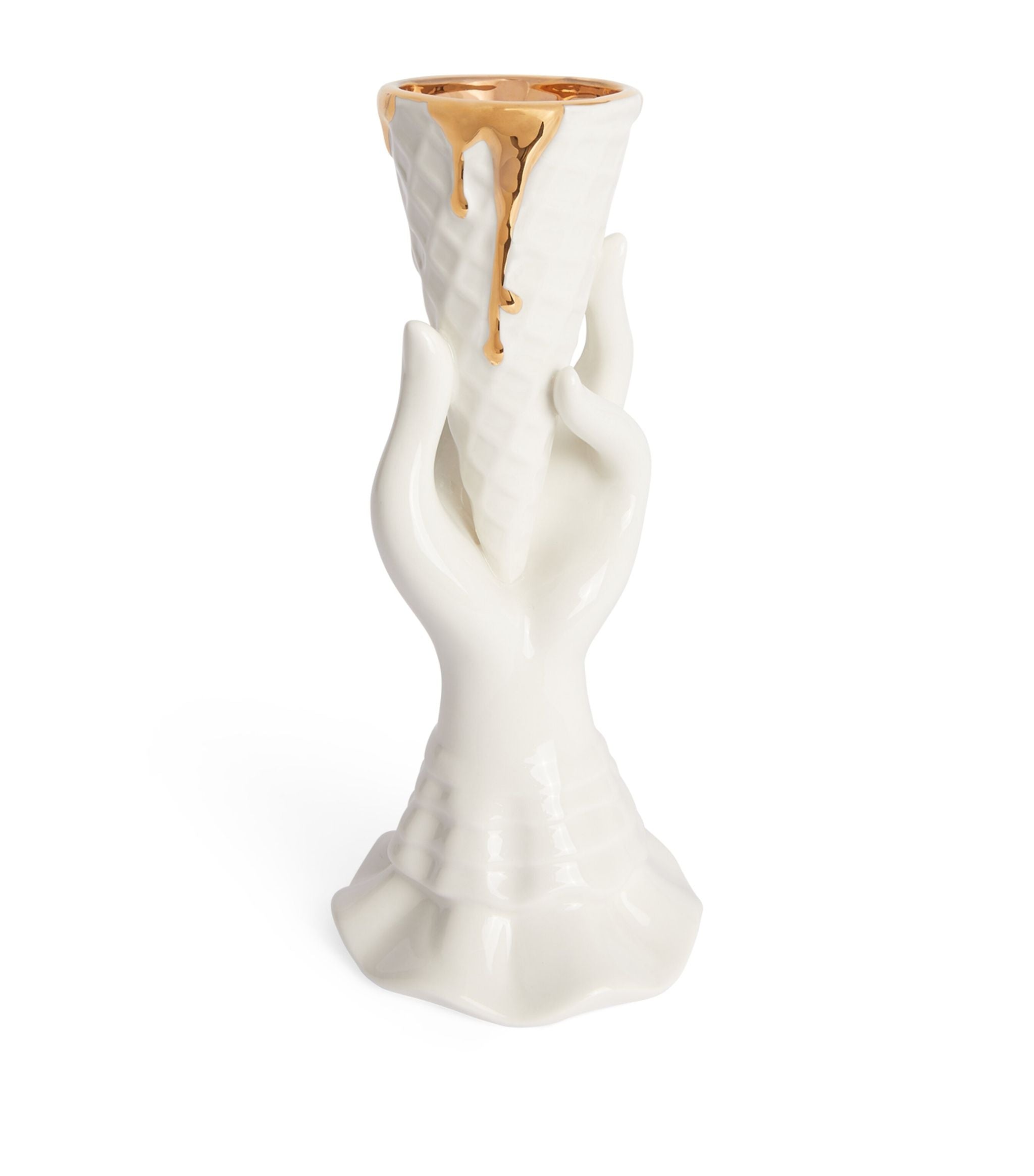 Gilded I-Scream Vase (18cm) GOODS Harrods   