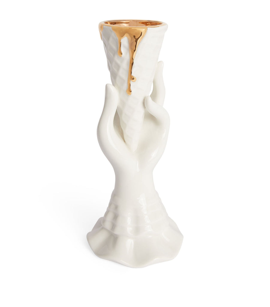 Gilded I-Scream Vase (18cm)