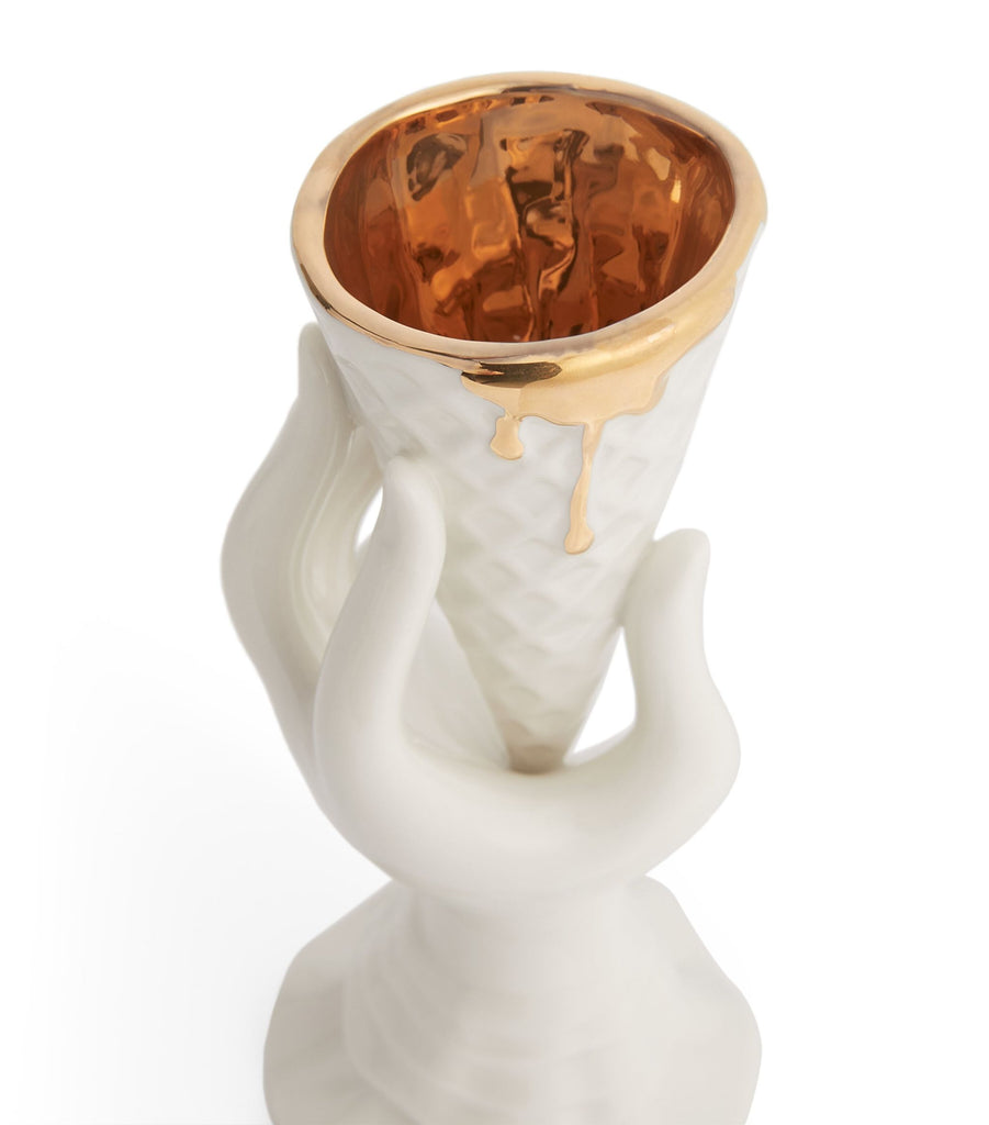 Gilded I-Scream Vase (18cm)