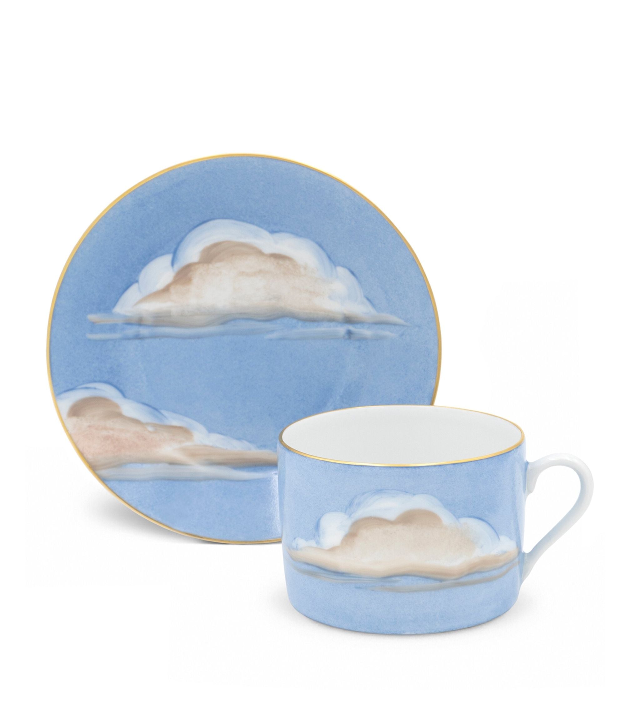 x Marie Daâge Ciels Bleus Breakfast Cup and Saucer (Set of 2) GOODS Harrods   