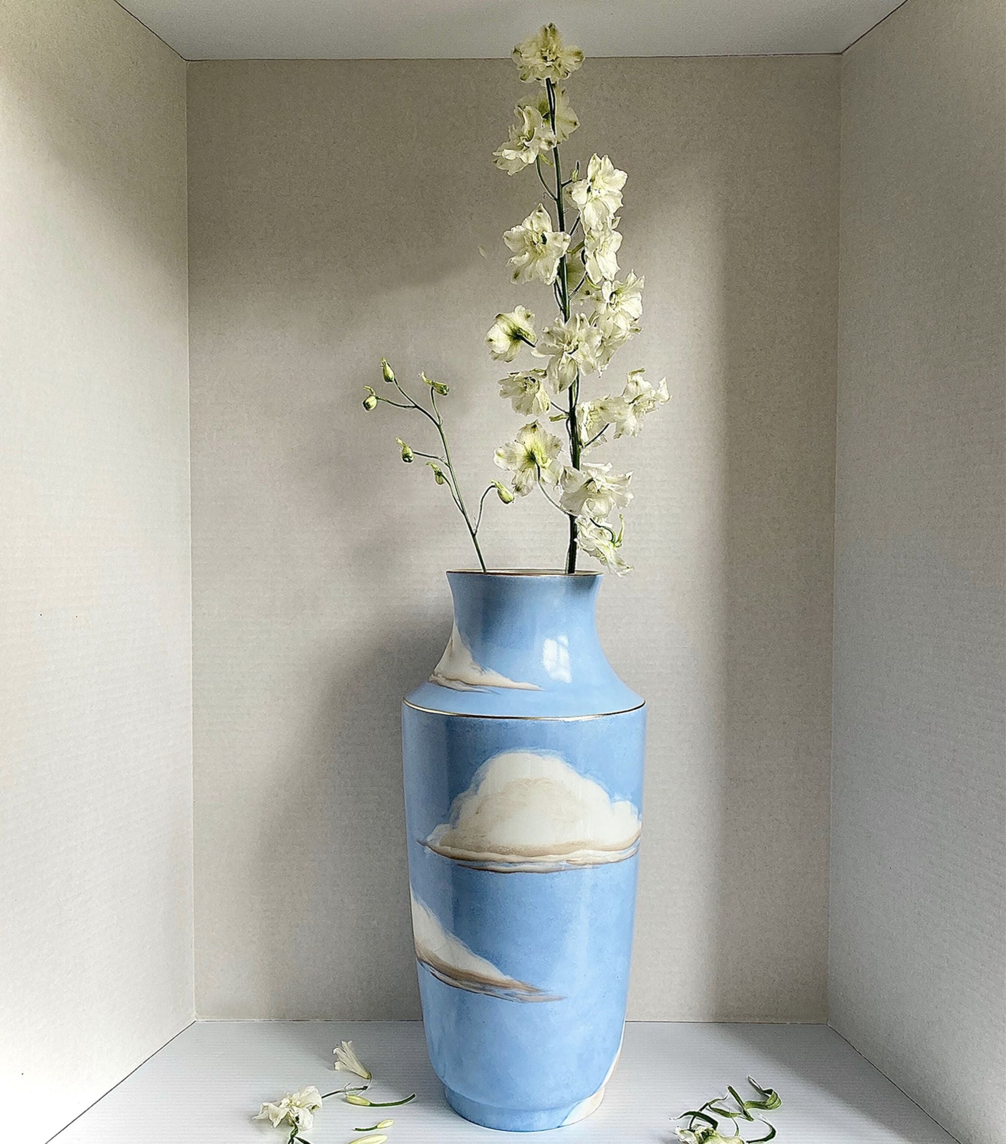 x Marie Daâge Ciels Bleus Vase (44.5cm) GOODS Harrods   