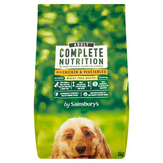 Sainsbury's Complete Nutrition Adult Dog Food with Chicken & Vegetables 5kg All bigger packs Sainsburys   