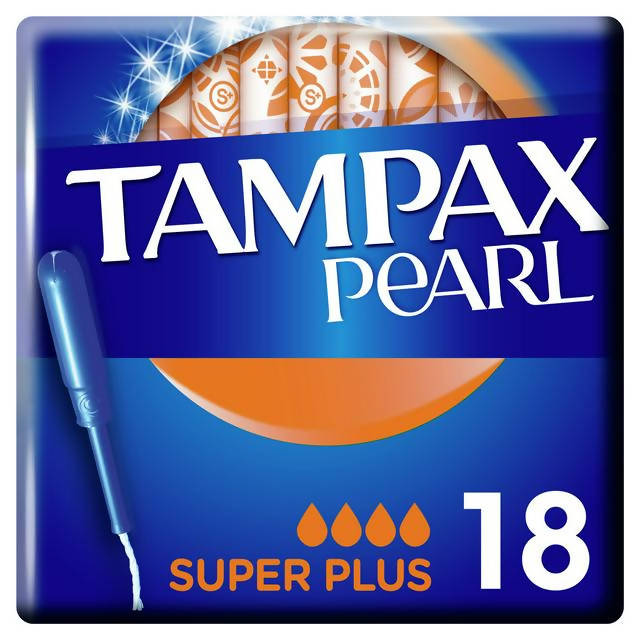 Tampax Pearl Super Plus Tampons Applicator x18 - McGrocer