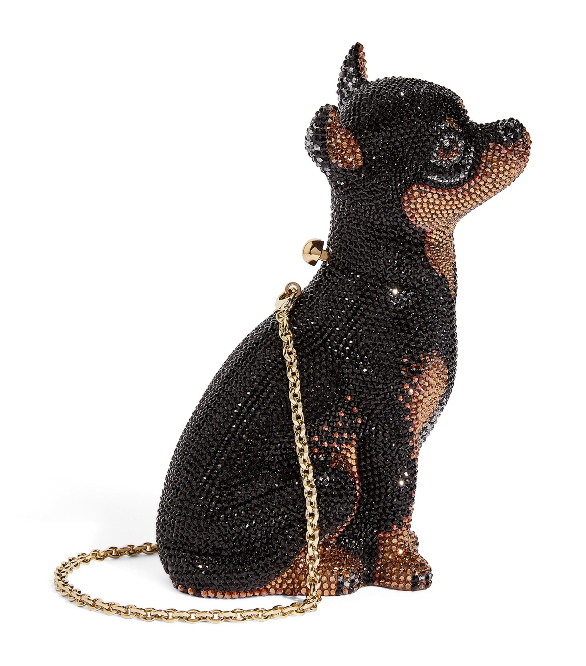 Crystal Embellished Kendall’s Doberman Clutch Bag GOODS Harrods   