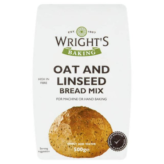 Wright's Oat & Linseed Bread Mix 500g flour Sainsburys   