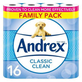 Andrex Classic Clean Toilet Tissue 16 Rolls essentials Sainsburys   