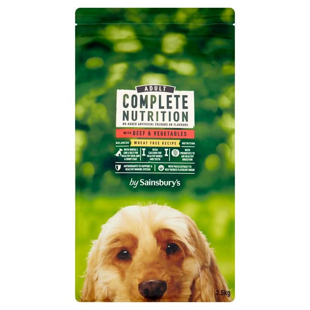 Sainsbury's Complete Nutrition Adult Dog Food with Beef & Vegetables 2.5kg