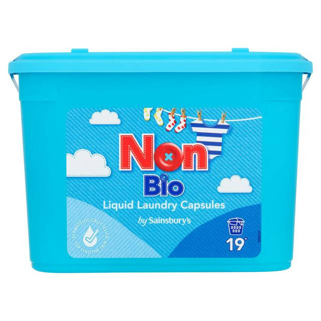 Sainsbury's Non-Bio Liquid Laundry Capsules x19 detergents & washing powder Sainsburys   