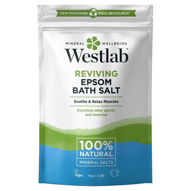 Westlab Pure Mineral Epsom Bath Salt 1kg - McGrocer