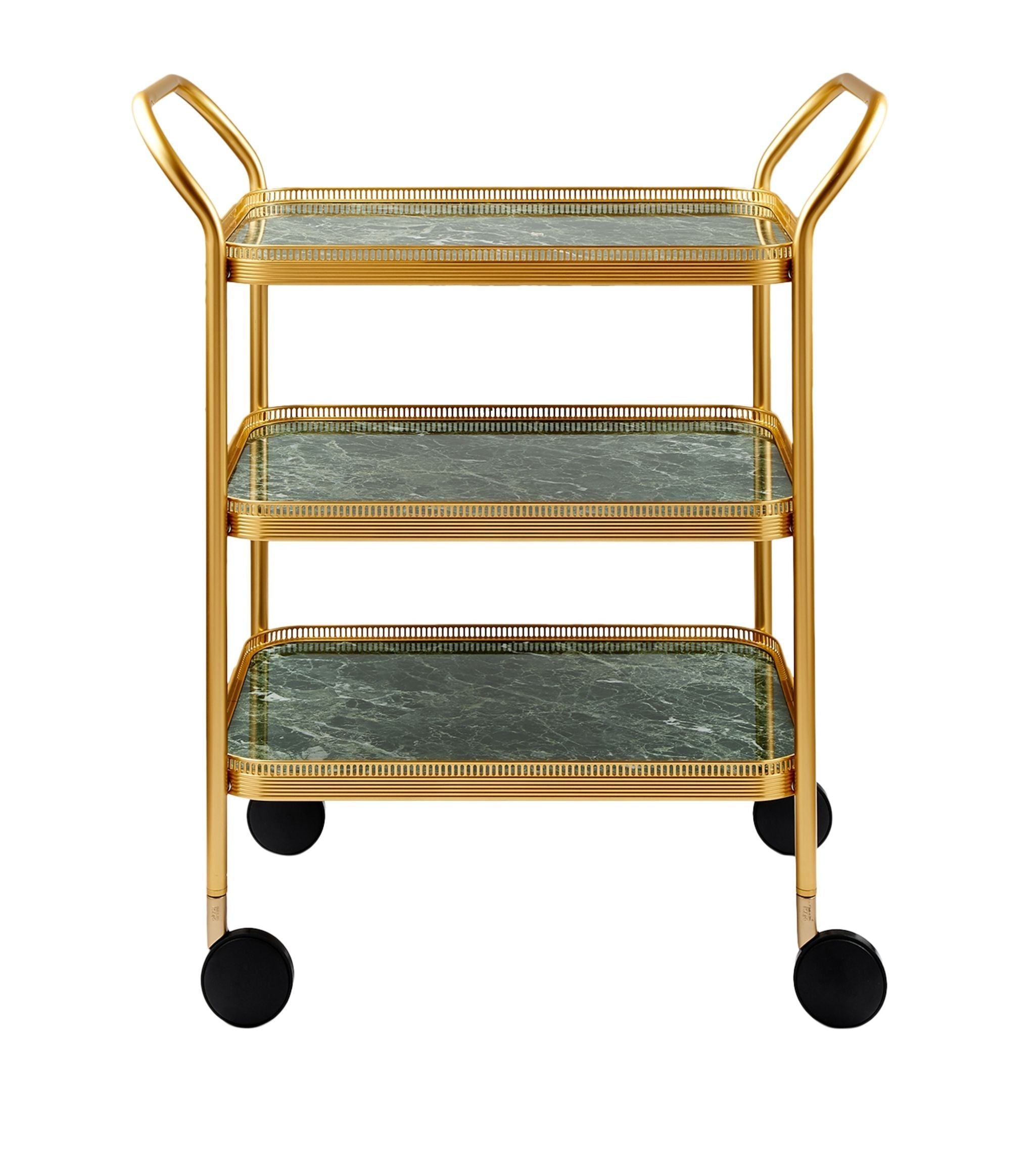 Green Marble Three-Tiered Trolley GOODS Harrods   