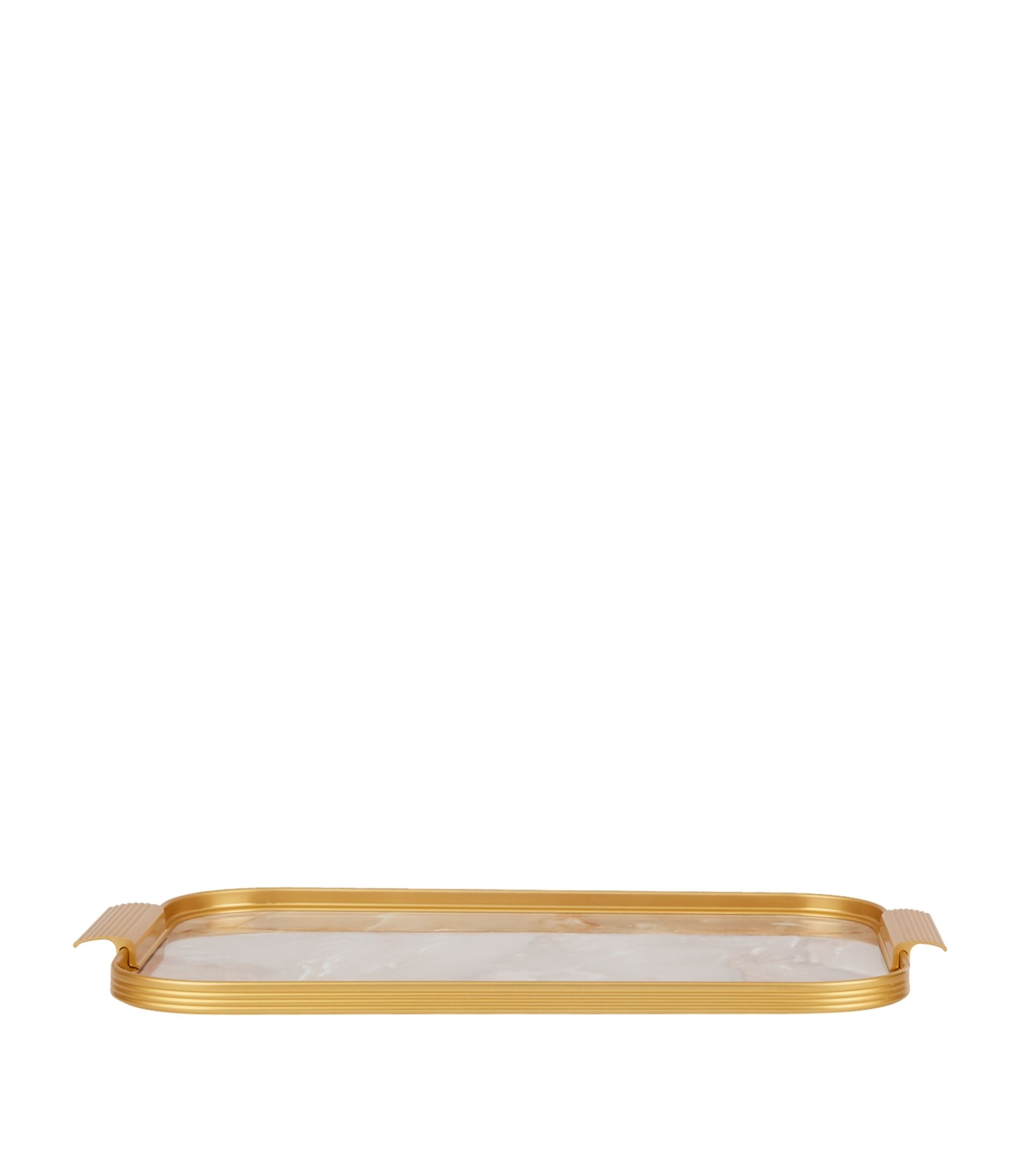 Marble Ribbed Tray (40cm) GOODS Harrods   